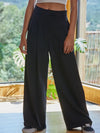 Black Pleated Wide Leg Pant