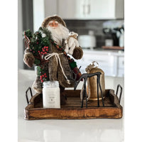 Square Wooden Tray with Handles