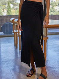 Side Tie Long Skirt