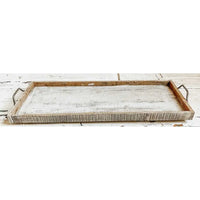 Large Wood Tray with Handles