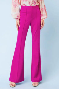 High Rise Flare Hot Pink Pants