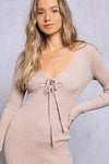 Long Sleeve Fitted Dress