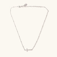 Nikki Smith- Silver Heavenly Cross Choker