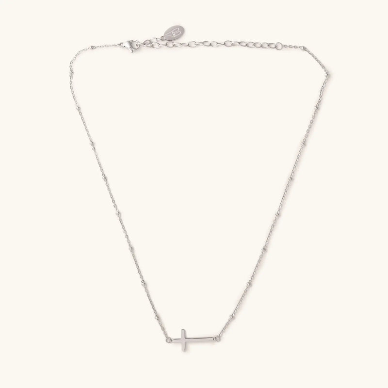 Nikki Smith- Silver Heavenly Cross Choker