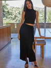 Side Tie Long Skirt
