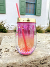 Glitter cups with straw