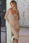 Long Sleeve Fitted Dress