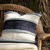 Navy Woven Cindy Pillow